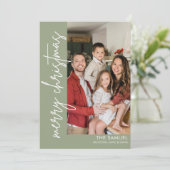 Carte de Vœux de Fêtes Simplement Familiale avec P (Debout devant)