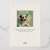 Carte de vœux de fêtes suédois de style Dala avec  (Verso)