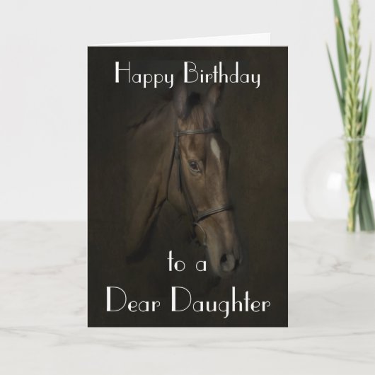 CARTE DE VOEUX DE FILLE DE CHEVAL DE "BEAUTÉ" (Devant)