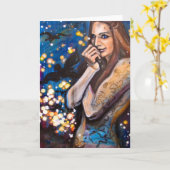 Carte de voeux "de fille de Gotham" - art par (Fleur jaune)