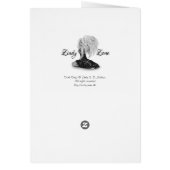 Carte de voeux de fille de mite de jours sombres (Dos)