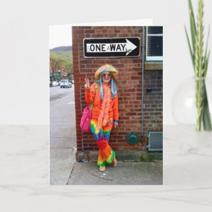 Carte de voeux de fille de partie