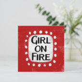 Carte de voeux de Fille en feu (Debout devant)