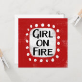 Carte de voeux de Fille en feu (Devant/Arrière en situation)
