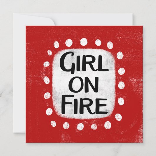 Carte de voeux de Fille en feu (Devant)