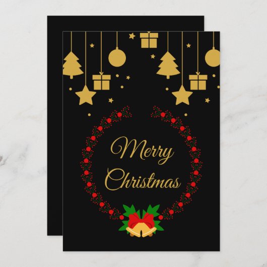 Carte de vœux de fin d'année (Devant / Derrière)