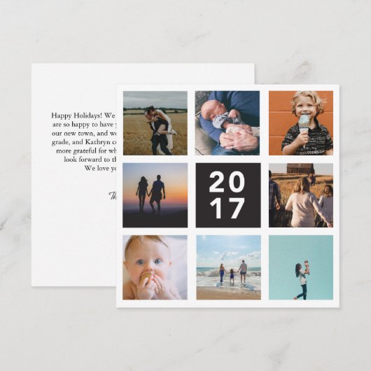 Carte de vœux de fin d'année 2017 (Devant / Derrière)