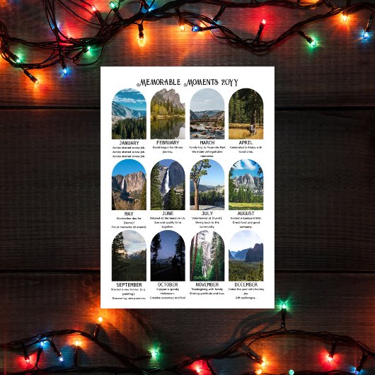 Carte de vœux de fin d'année avec 12 photos