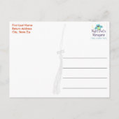 Carte de voeux de fin d'études aux rayures modulai (Dos)