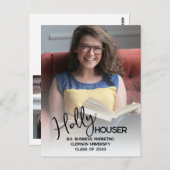 Carte de voeux de fin d'études Photo Script 5 (Devant / Derrière)