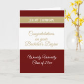 Carte de vœux de fin d'études universitaires perso (Fleur jaune)