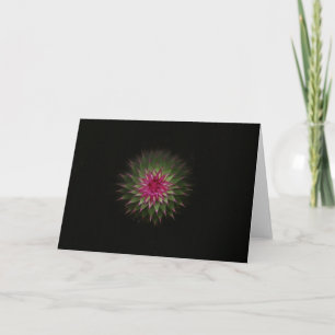 Carte de voeux de fleur de chardon