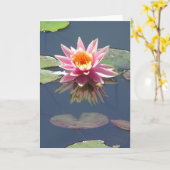 Carte de voeux "de fleur rose de Lotus" (Fleur jaune)