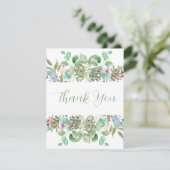 Carte de voeux de fleurs botaniques d'aquarelle (Debout devant)