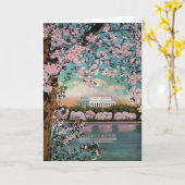 Carte de voeux de fleurs de cerisier (Fleur jaune)