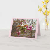 Carte de voeux de fleurs de cerisier (Fleur jaune)