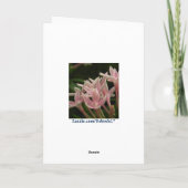 Carte de voeux de fleurs de l'orchidée de la nonne (Dos)