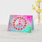 Carte de voeux de fleurs de paix (Fleur jaune)