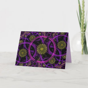 Carte de voeux de fleurs d'or méditation