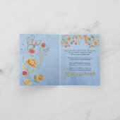 Carte de voeux de fleurs gracieuses de l'automne (Intérieur)