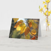 Carte de voeux de Foliage d'automne (Fleur jaune)