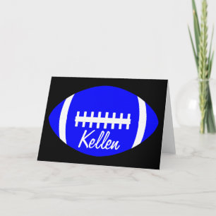 Carte de voeux de football bleu
