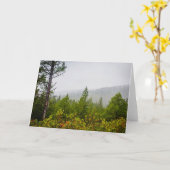 Carte de voeux de forêt d'automne (vide) (Fleur jaune)