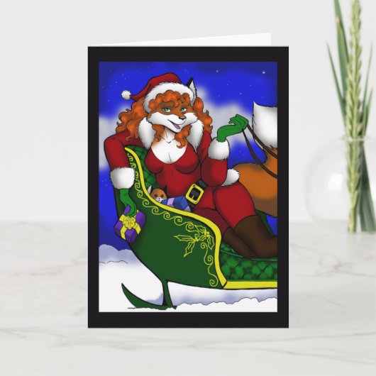 Carte de voeux de Fox de Père Noël (Devant)