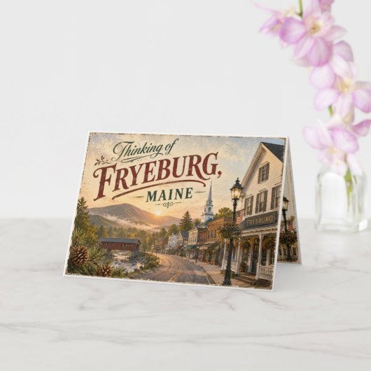 Carte de vœux de Fryeburg, Maine (Orchidée)