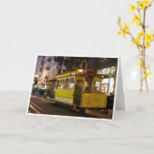 Carte de voeux de funiculaire de San Francisco (Fleur jaune)