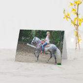 Carte de voeux de Gaited Paso Fino (Fleur jaune)