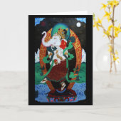 Carte de voeux de Ganesh de danse (Fleur jaune)