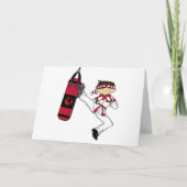 Carte de voeux de garçon de karaté (Devant)