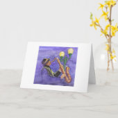 Carte de voeux de gars de jazz (Fleur jaune)