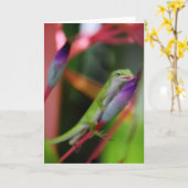 Carte de voeux de Gecko (Fleur jaune)