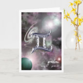 Carte de voeux de Gémeaux (Fleur jaune)