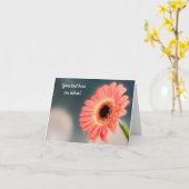 Carte de vœux de gérbera rose simple (Fleur jaune)