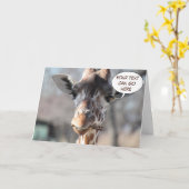 Carte de voeux de girafe (Fleur jaune)