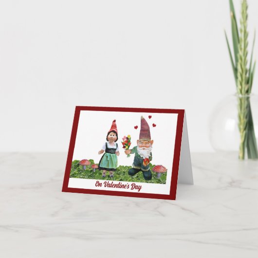 Carte de vœux de gnome pour la Saint-Valentin (Devant)