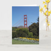 Carte de voeux de golden gate bridge (Fleur jaune)