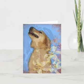 Carte de voeux de golden retriever