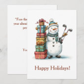 Carte de vœux de golf (Devant / Derrière)