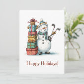 Carte de vœux de golf (Debout devant)