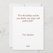 Carte de vœux de golf (Dos)