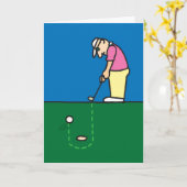 Carte de voeux de golf (Fleur jaune)