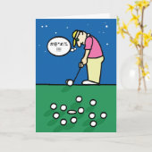 Carte de voeux de golf (Fleur jaune)