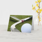 Carte de voeux de golf (Fleur jaune)