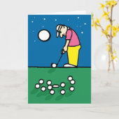 Carte de voeux de golf (Fleur jaune)