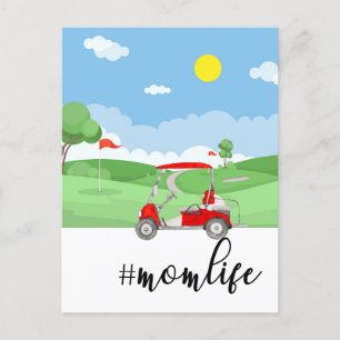 Carte de voeux de golf avec femmes maman golf