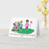 Carte de voeux de golf Cartoon (Fleur jaune)